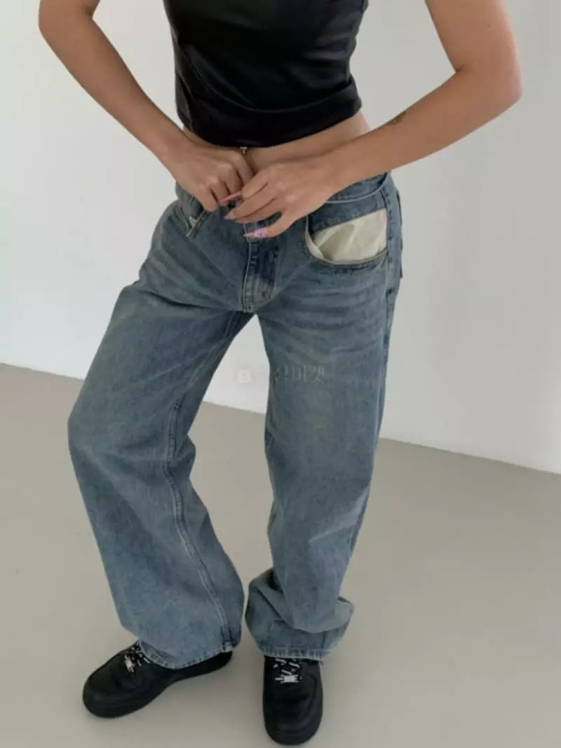 Eden - Korean Women Fashion - #romanticstyle - Big Pocket Wide Pants - 3