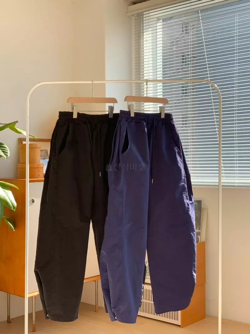 Eden - Korean Women Fashion - #momslook - N-snap Wide Pants (navy) - 4