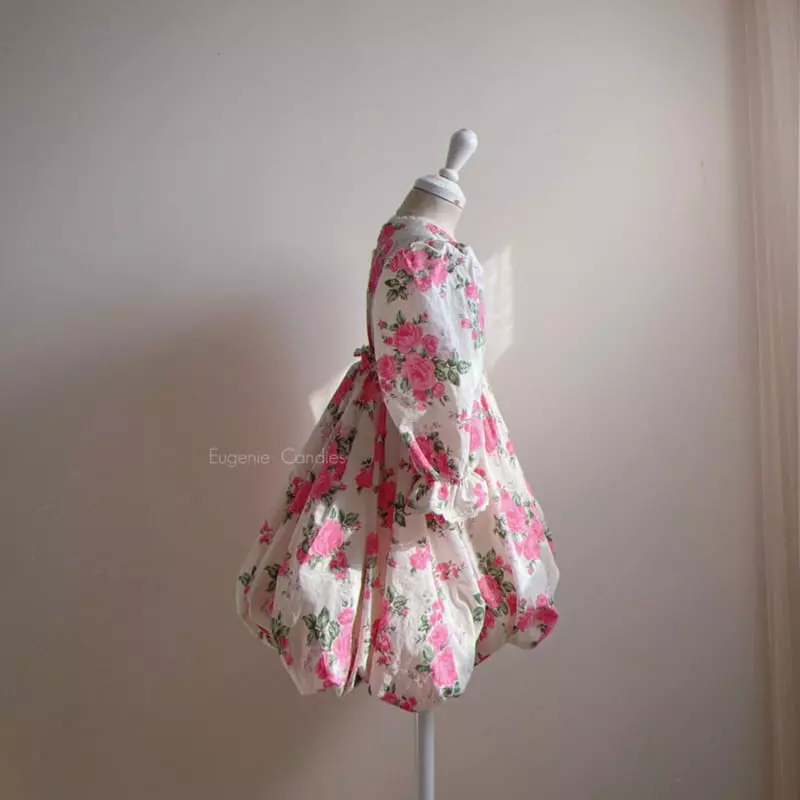 Eugenie Candies - Korean Children Fashion - #fashionkids - Rose Balloon One-piece - 3