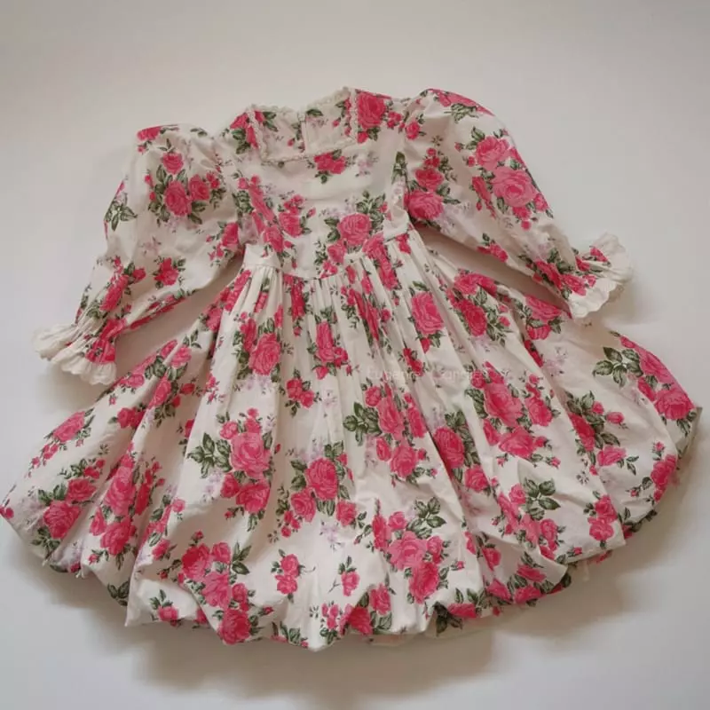Eugenie Candies - Korean Children Fashion - #kidzfashiontrend - Rose Balloon One-piece - 6
