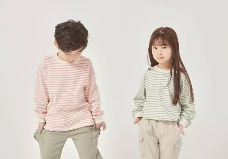 Fashion King - Korean Children Fashion - #childofig - Happy Stripes Tee - 6