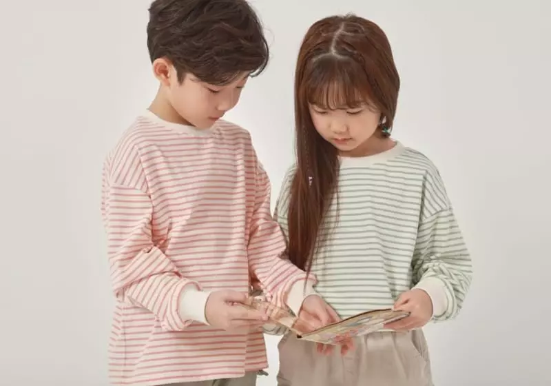 Fashion King - Korean Children Fashion - #designkidswear - Happy Stripes Tee - 8