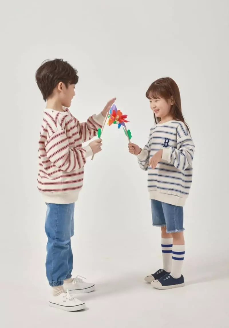 Fashion King - Korean Children Fashion - #fashionkids - Boston Stripes Sweatshirt
