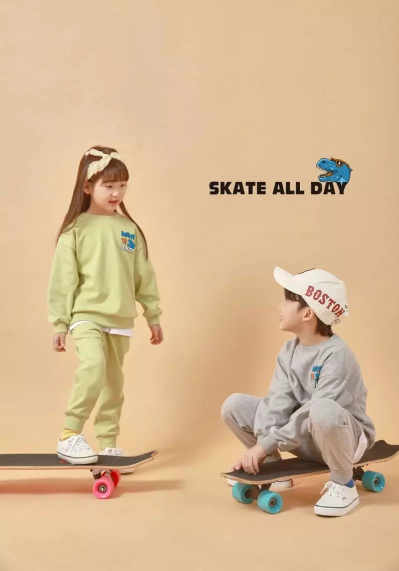 Fashion King - Korean Children Fashion - #kidsshorts - Born To Skate Top Bottom SEt  - 3