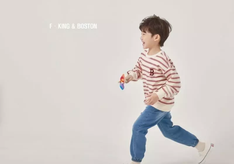 Fashion King - Korean Children Fashion - #kidsstore - Boston Stripes Sweatshirt - 4