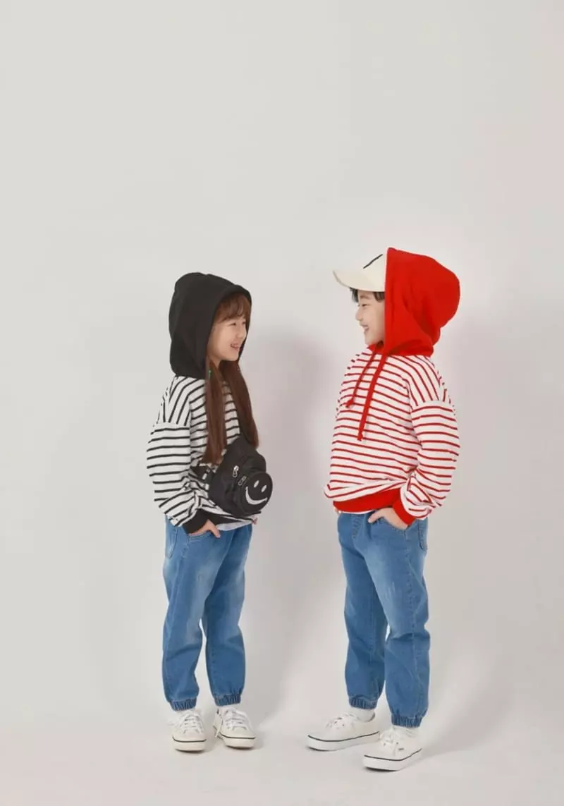Fashion King - Korean Children Fashion - #magicofchildhood - Hoody Stripes Sweatshirt