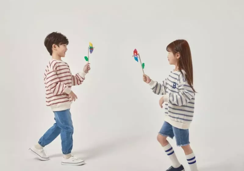 Fashion King - Korean Children Fashion - #magicofchildhood - Boston Stripes Sweatshirt - 7