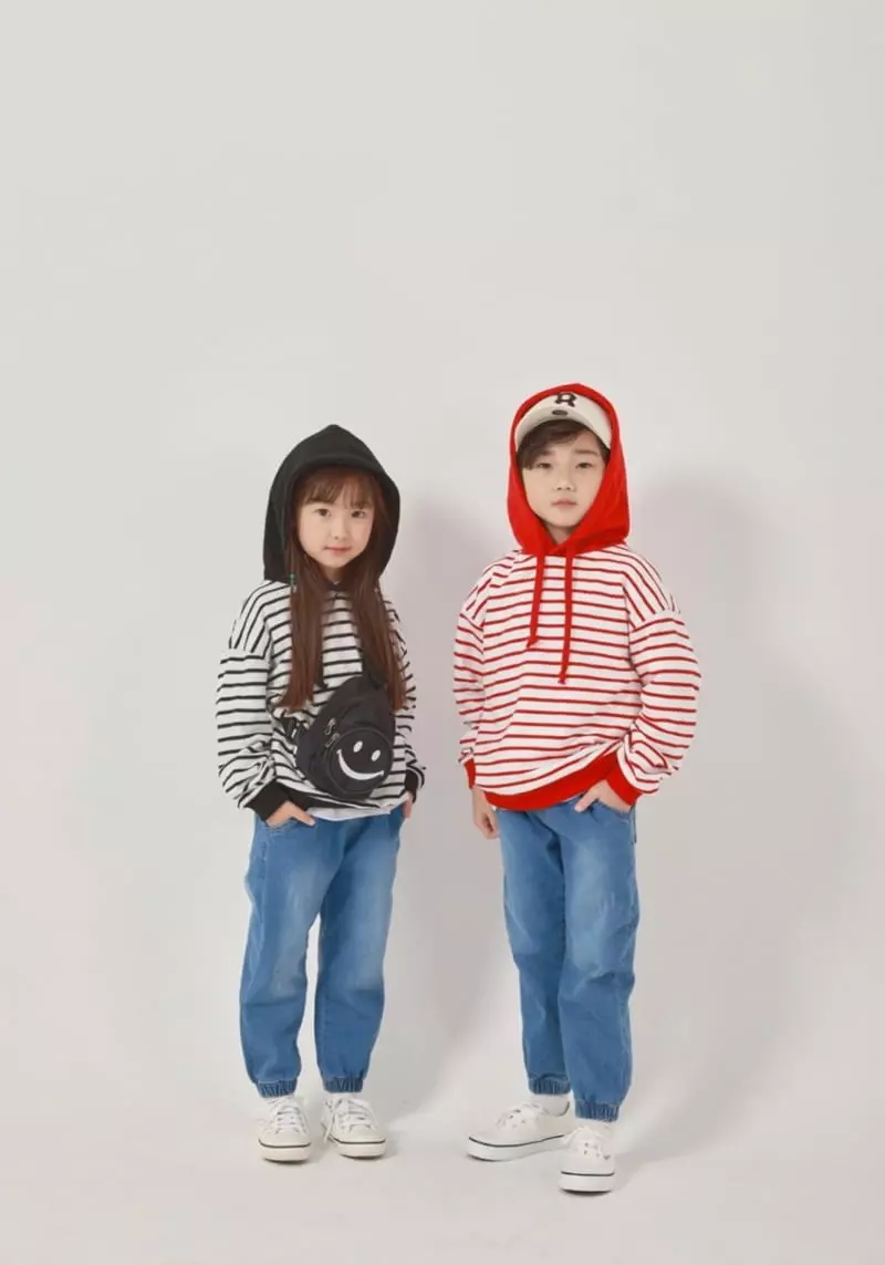 Fashion King - Korean Children Fashion - #minifashionista - Hoody Stripes Sweatshirt - 2