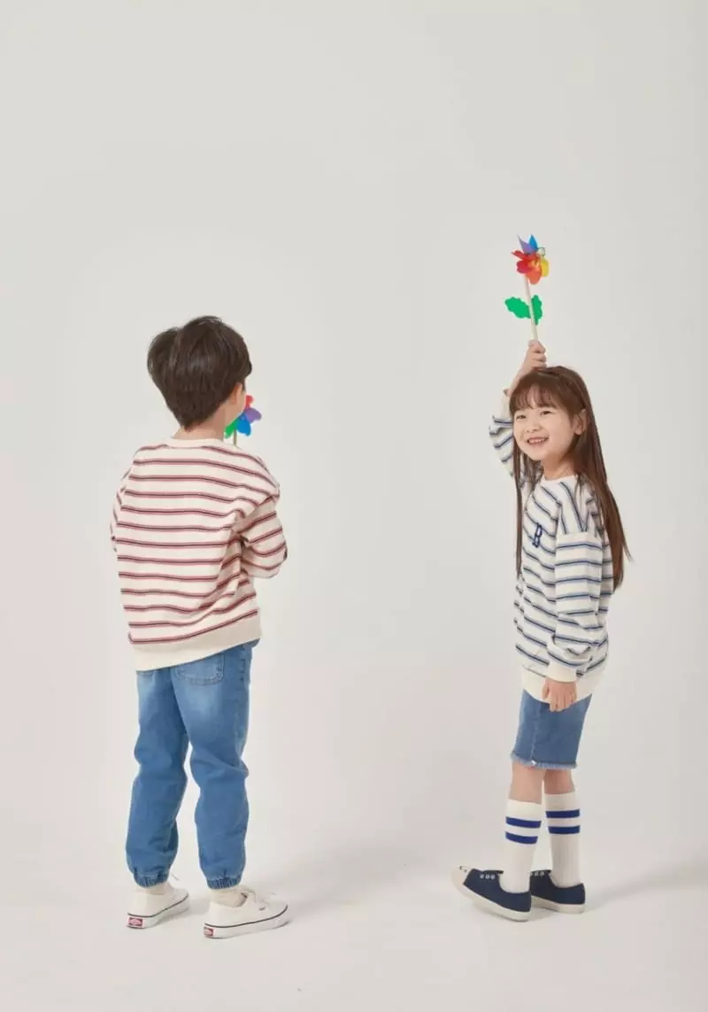 Fashion King - Korean Children Fashion - #minifashionista - Boston Stripes Sweatshirt - 8