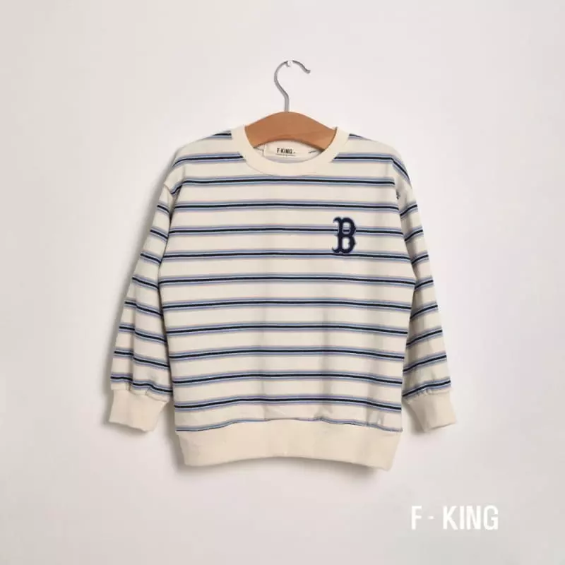 Fashion King - Korean Children Fashion - #prettylittlegirls - Boston Stripes Sweatshirt - 9