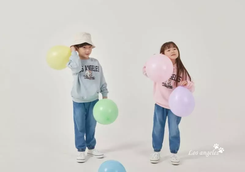 Fashion King - Korean Children Fashion - #prettylittlegirls - Los Angeles Sweatshirt - 8