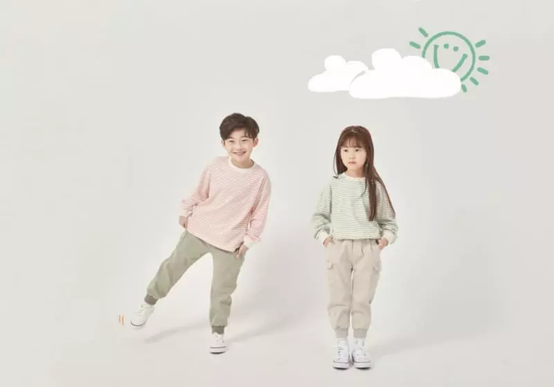 Fashion King - Korean Children Fashion - #stylishchildhood - Happy Stripes Tee - 5