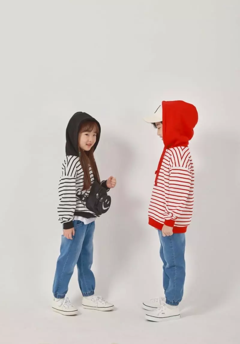 Fashion King - Korean Children Fashion - #prettylittlegirls - Hoody Stripes Sweatshirt - 4