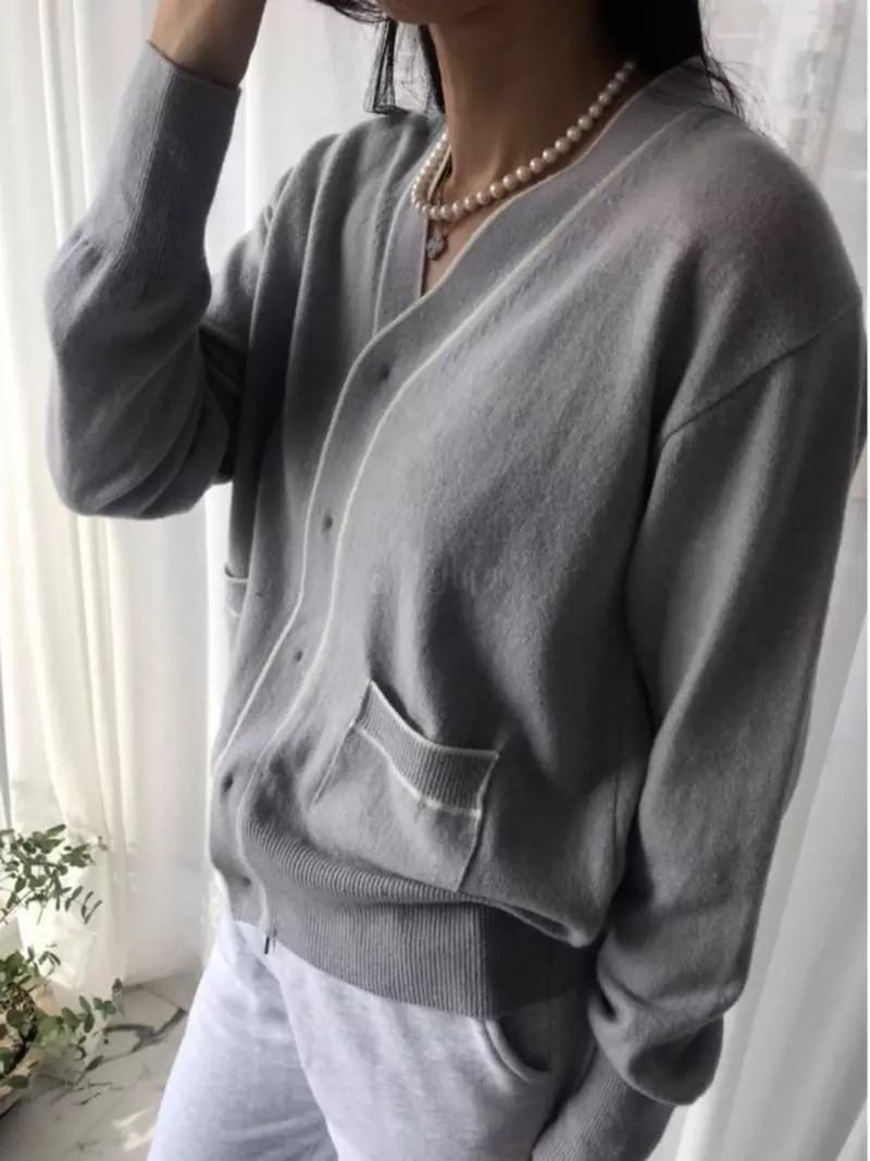Fav - Korean Women Fashion - #thelittlethings - Coloring Line Cardigan