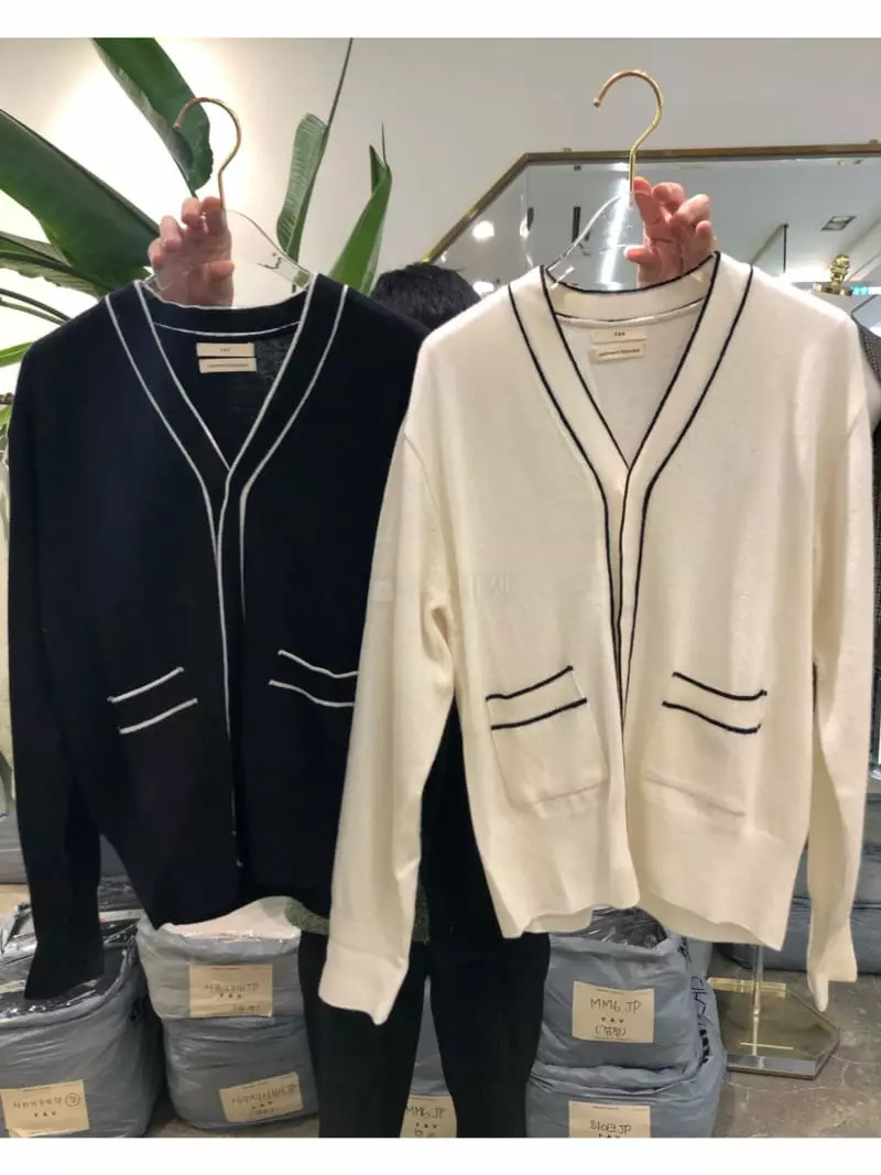 Fav - Korean Women Fashion - #womensfashion - Coloring Line Cardigan - 3