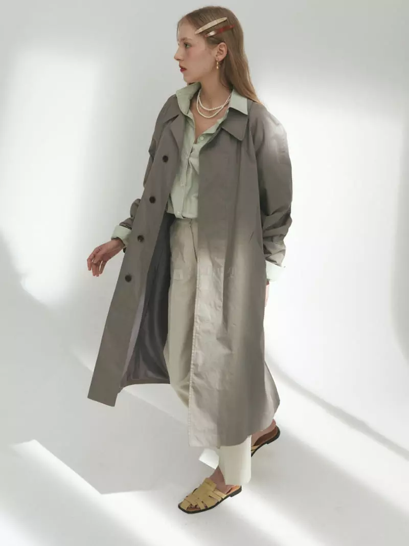 Fave - Korean Women Fashion - #romanticstyle - Mori Trench Coat - 3