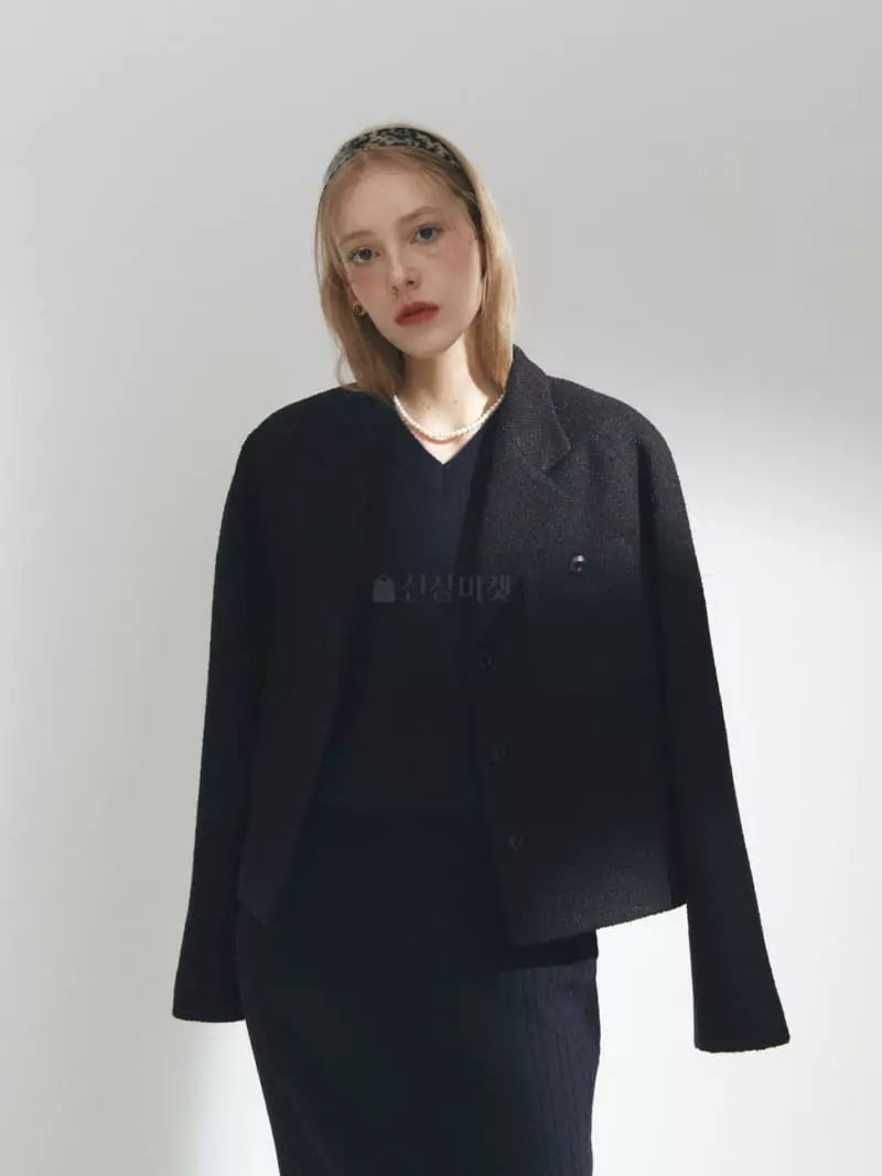 Fave - Korean Women Fashion - #momslook - Tweed Jacket - 4