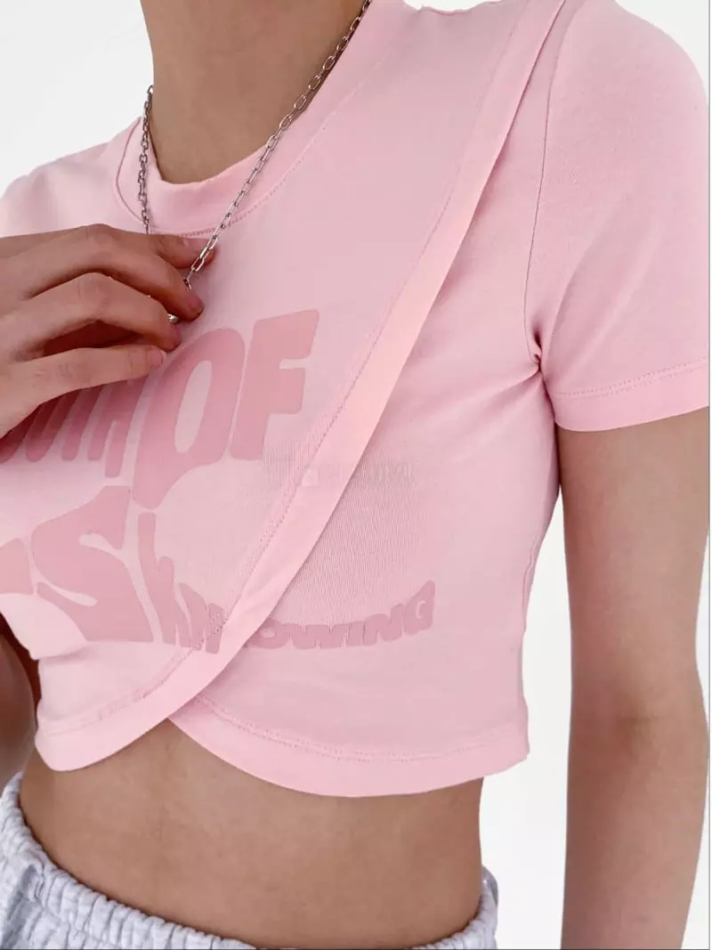 Feffer - Korean Women Fashion - #momslook - Cross Tee