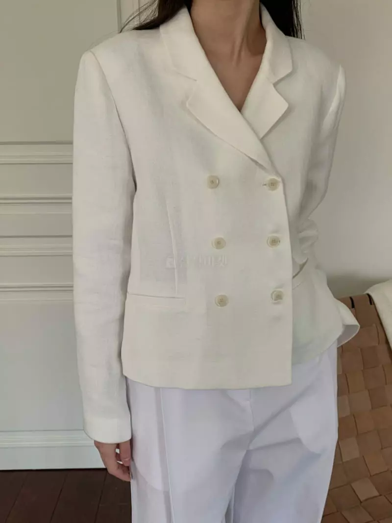 Ff - Korean Women Fashion - #womensfashion - Double Linen Jacket - 4