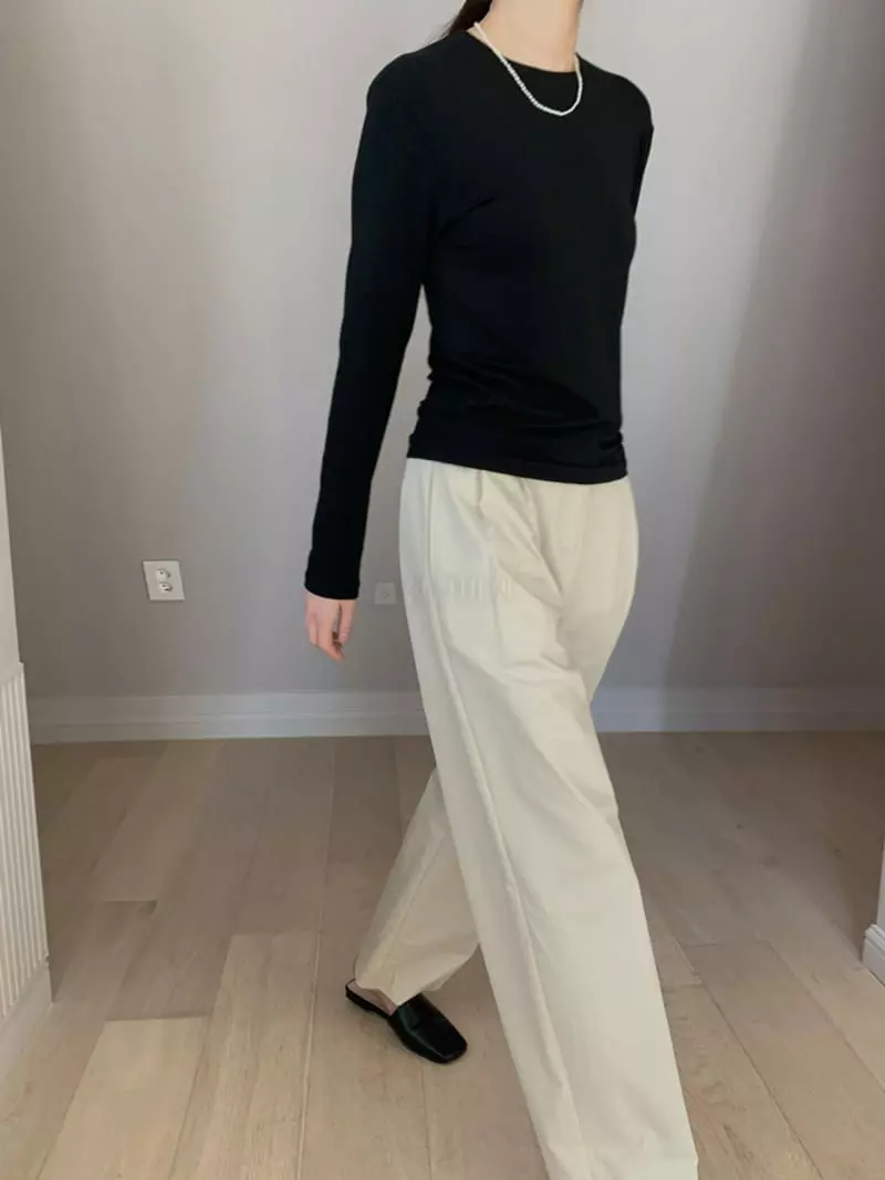 Ff - Korean Women Fashion - #momslook - Off Pintuck Pants