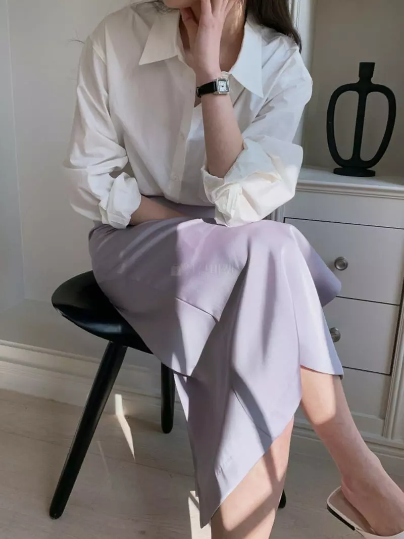 Ff - Korean Women Fashion - #momslook - Low Satin Skirt - 3