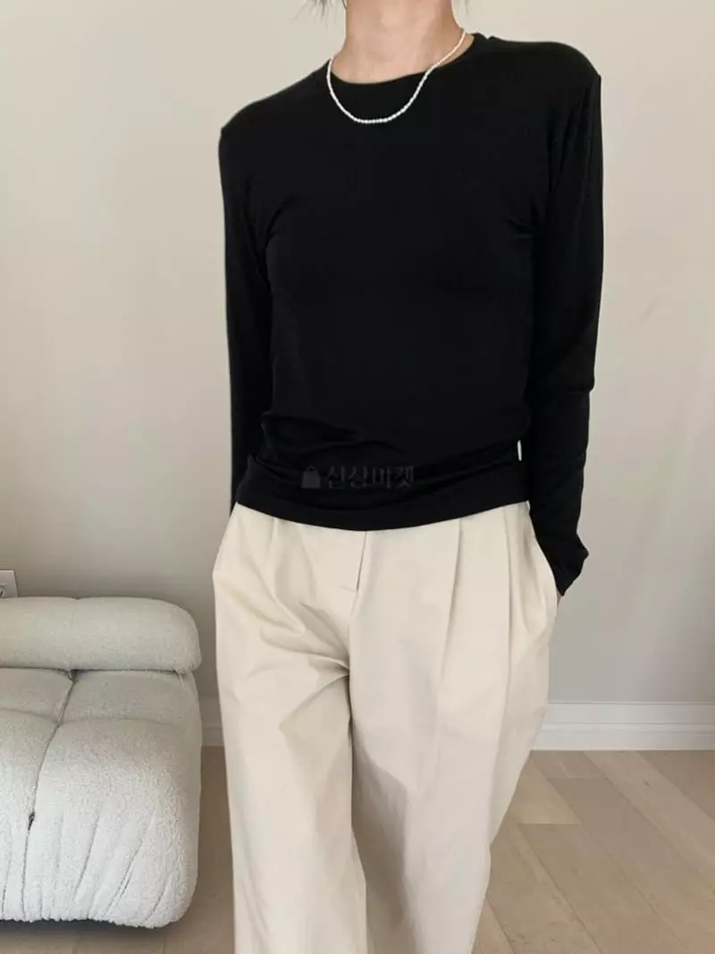 Ff - Korean Women Fashion - #momslook - Easy Tencel Tee - 4