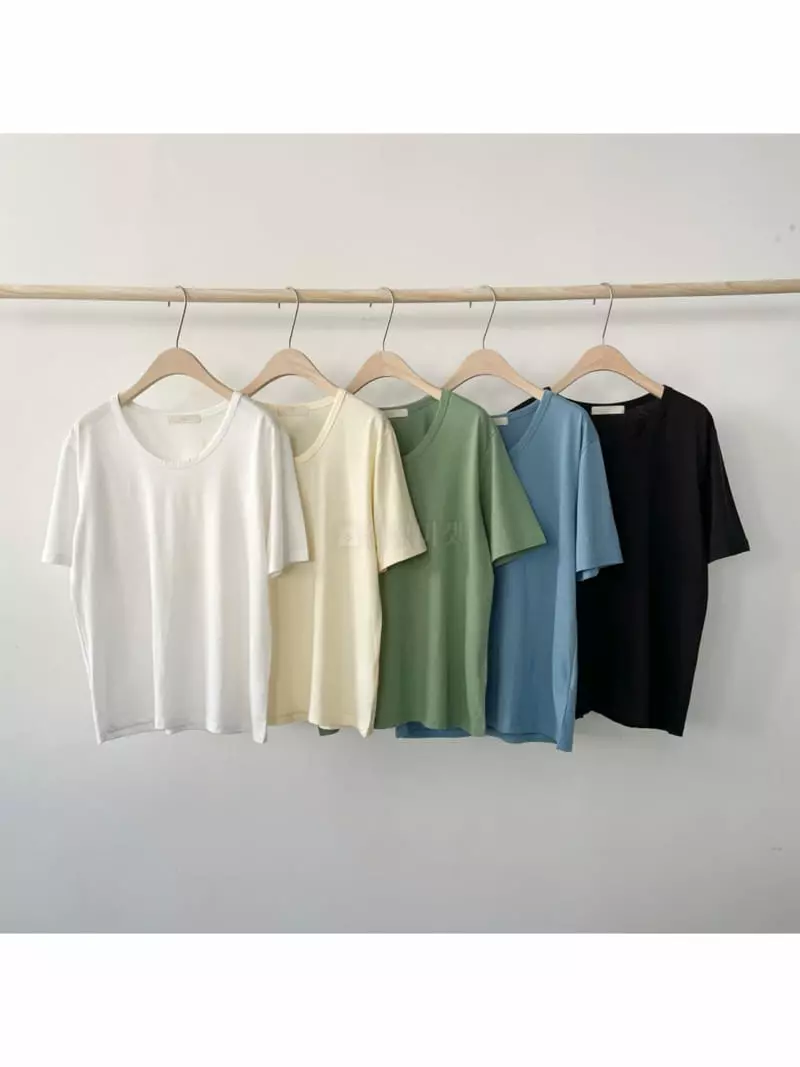 Ff - Korean Women Fashion - #womensfashion - U-neck Tee - 4
