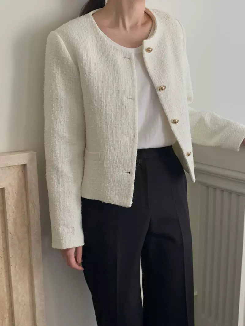 Ff - Korean Women Fashion - #restrostyle - Momo Tweed Jacket