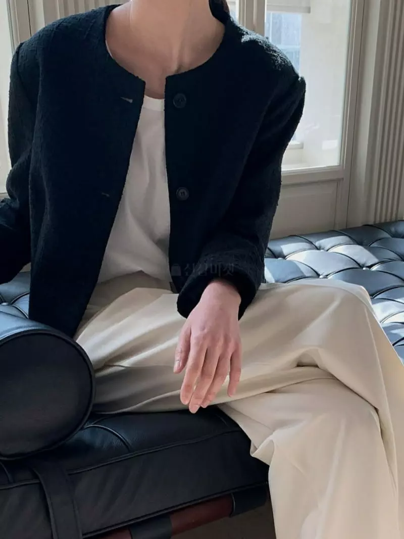 Ff - Korean Women Fashion - #womensfashion - Sand Tweed Jacket - 4