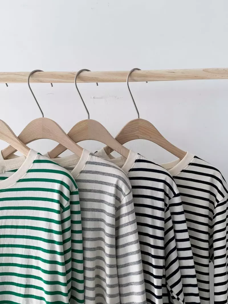 Ff - Korean Women Fashion - #vintageinspired - Single Stripe Tee - 4