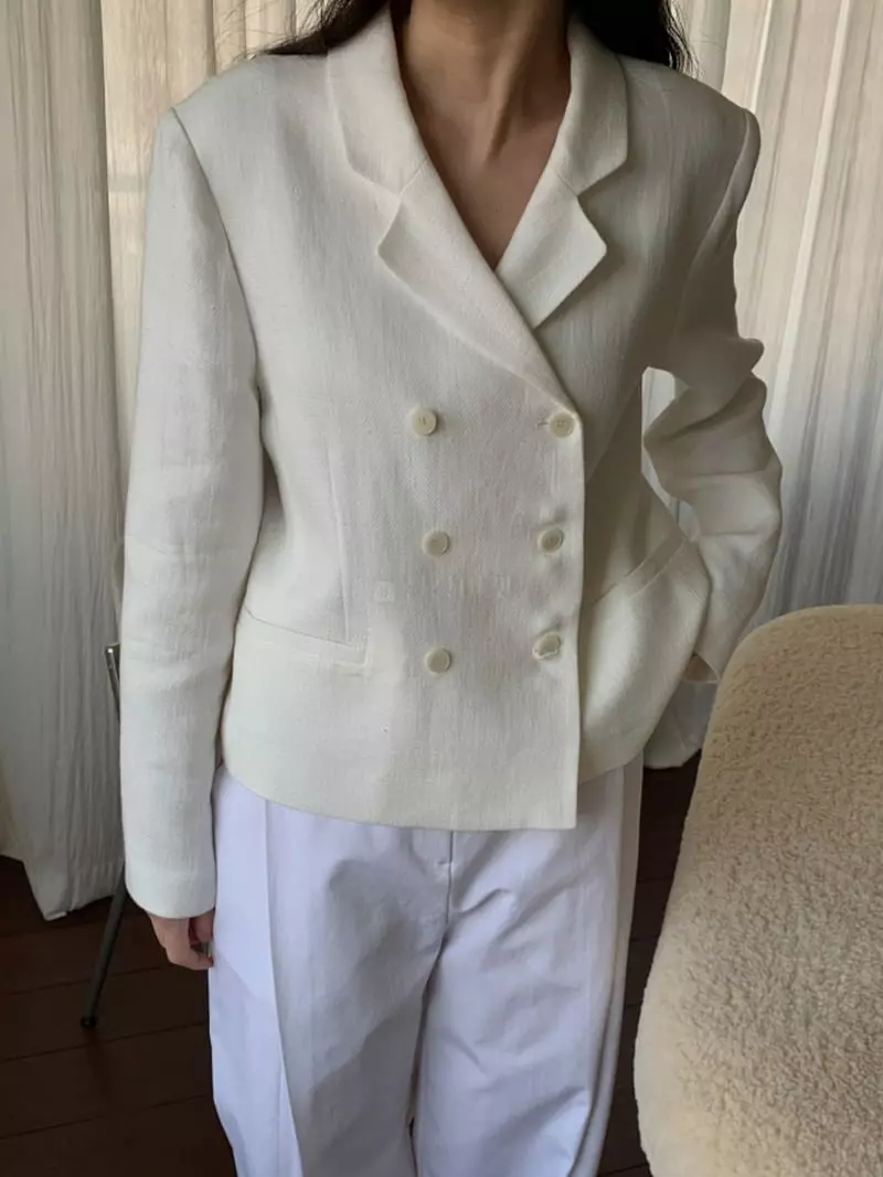 Ff - Korean Women Fashion - #womensfashion - Double Linen Jacket