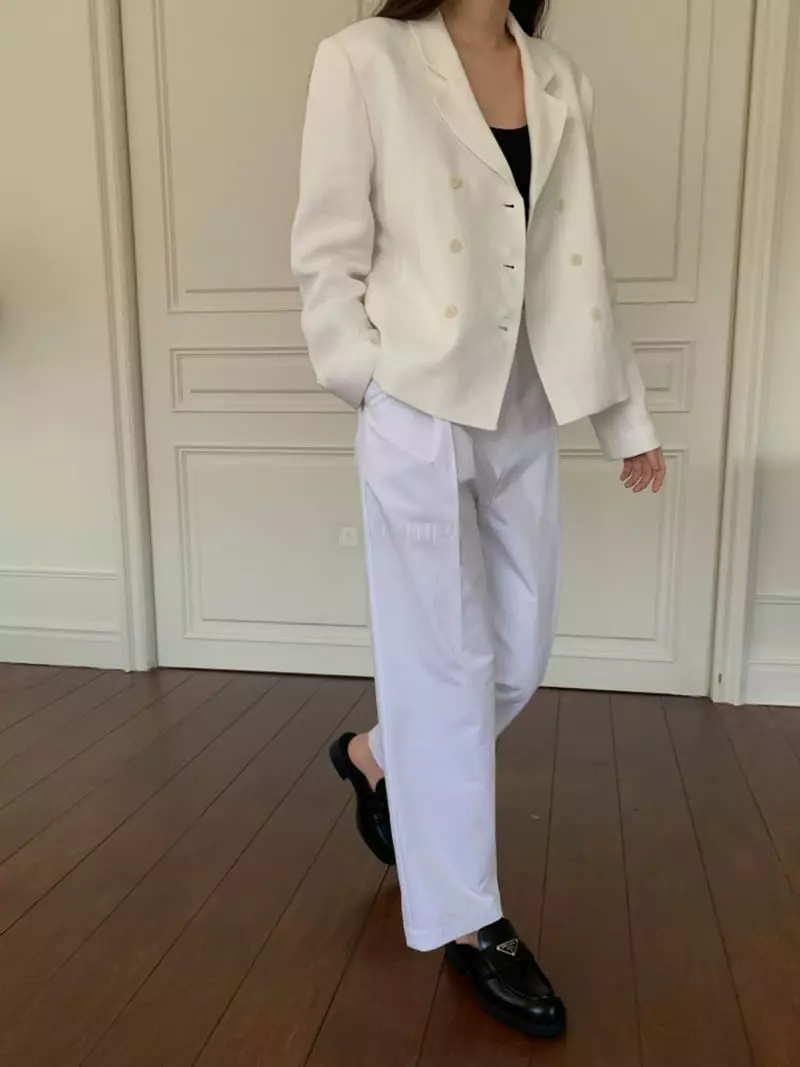 Ff - Korean Women Fashion - #womensfashion - Double Linen Jacket - 3