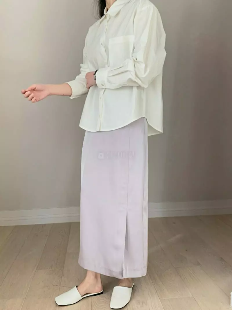 Ff - Korean Women Fashion - #womensfashion - Low Satin Skirt - 2
