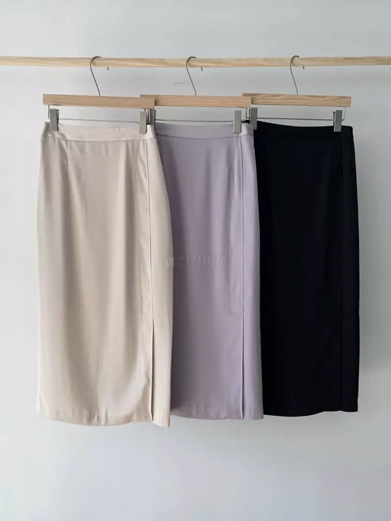 Ff - Korean Women Fashion - #momslook - Low Satin Skirt - 4