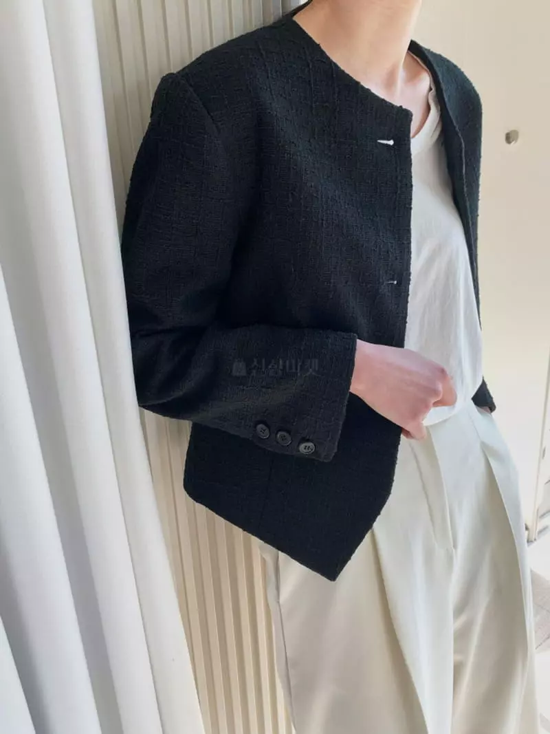 Ff - Korean Women Fashion - #womensfashion - Sand Tweed Jacket - 3