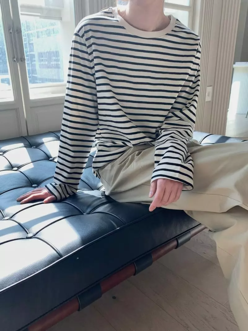 Ff - Korean Women Fashion - #womensfashion - Single Stripe Tee - 2