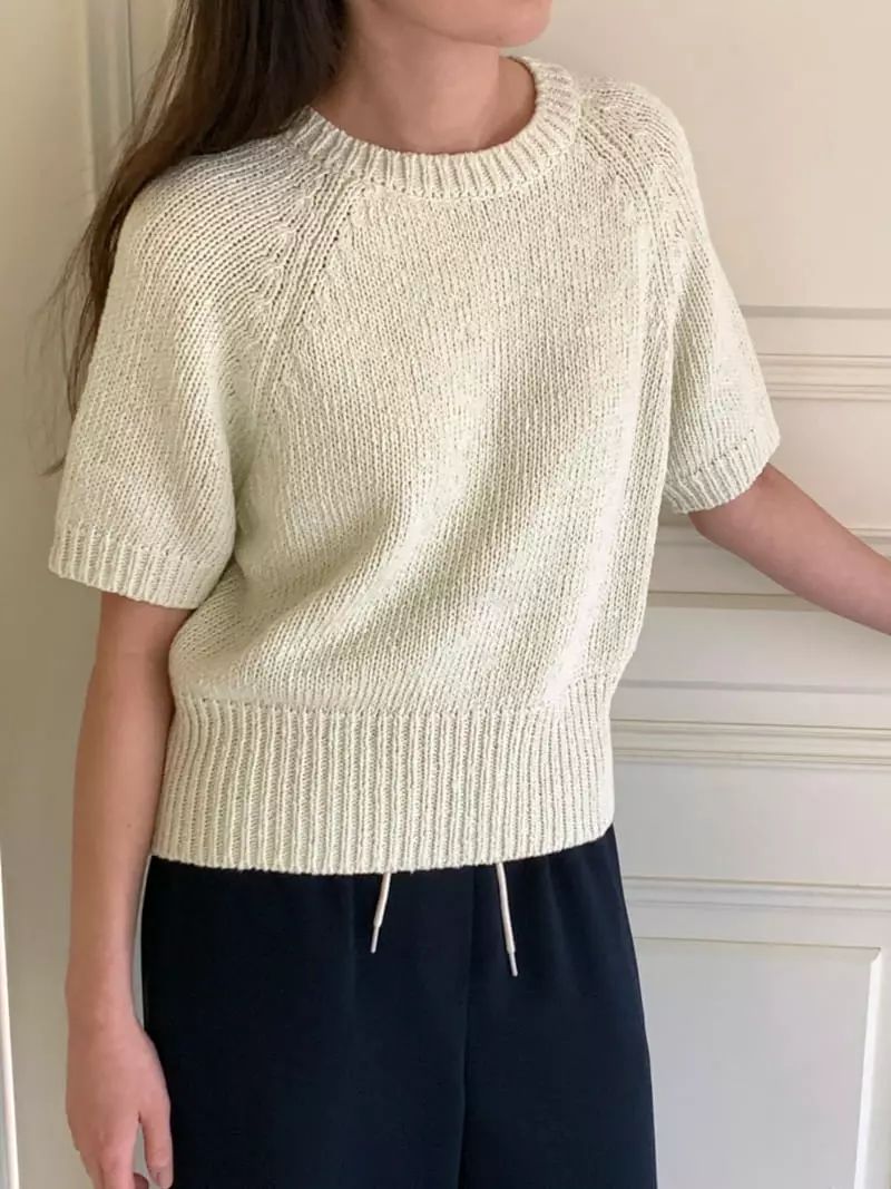 Ff - Korean Women Fashion - #womensfashion - Mos Short Sleeve Knit Tee - 2