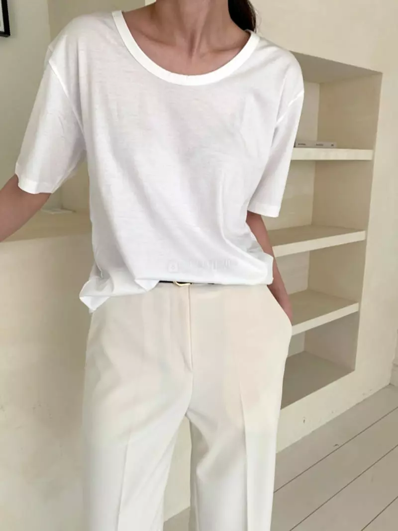 Ff - Korean Women Fashion - #womensfashion - U-neck Tee