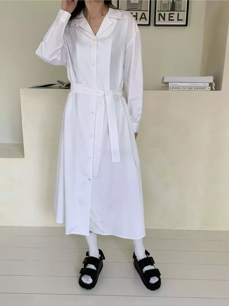 Ff - Korean Women Fashion - #momslook - Pound Belt One-piece - 4