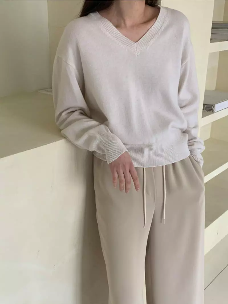 Ff - Korean Women Fashion - #womensfashion - Initial Knit Tee