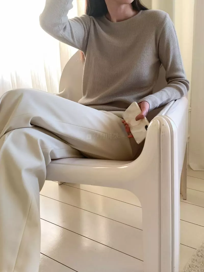 Ff - Korean Women Fashion - #womensfashion - Hus Rib Knit Tee - 2