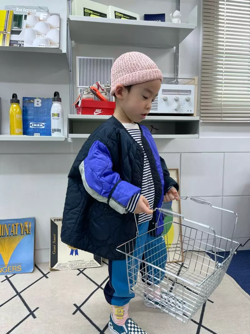 Fine Studio - Korean Children Fashion - #designkidswear - Color Quilitng Jacket with Mom - 10