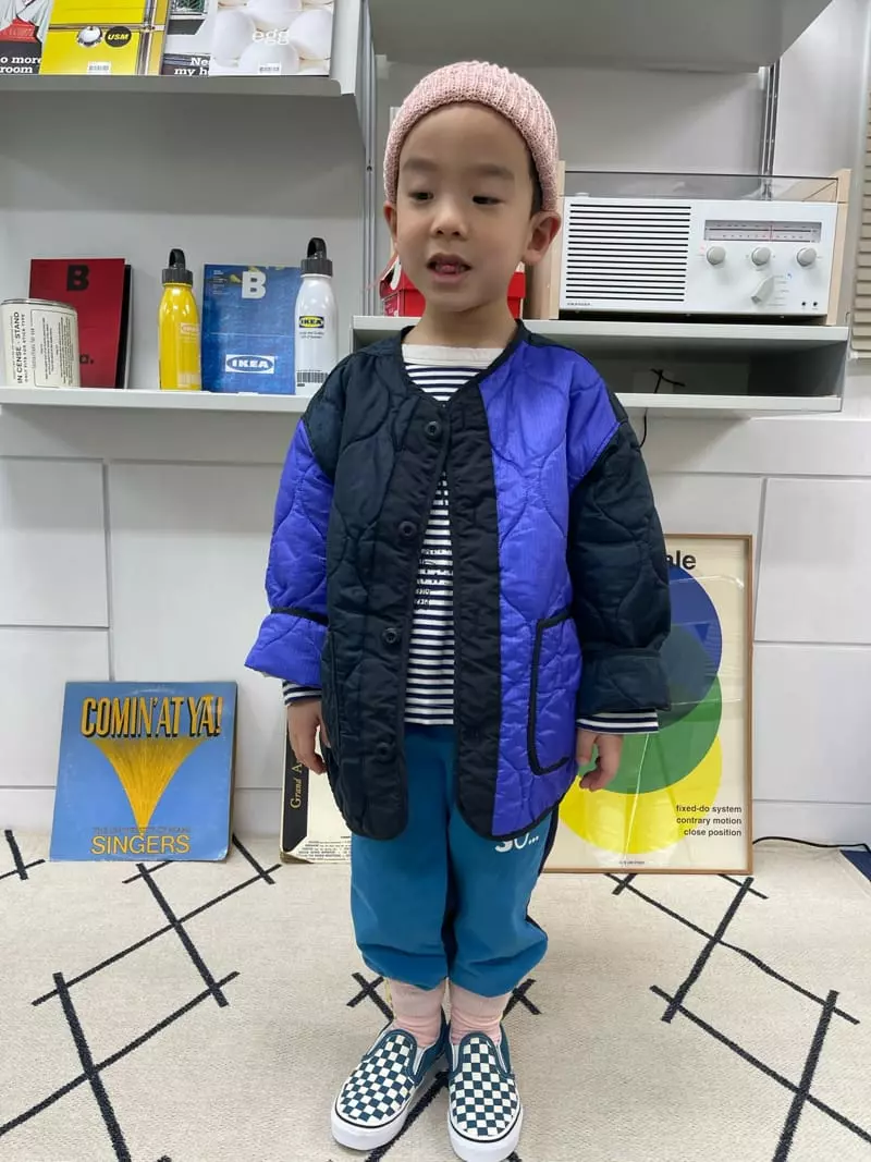 Fine Studio - Korean Children Fashion - #discoveringself - Color Quilitng Jacket with Mom - 11