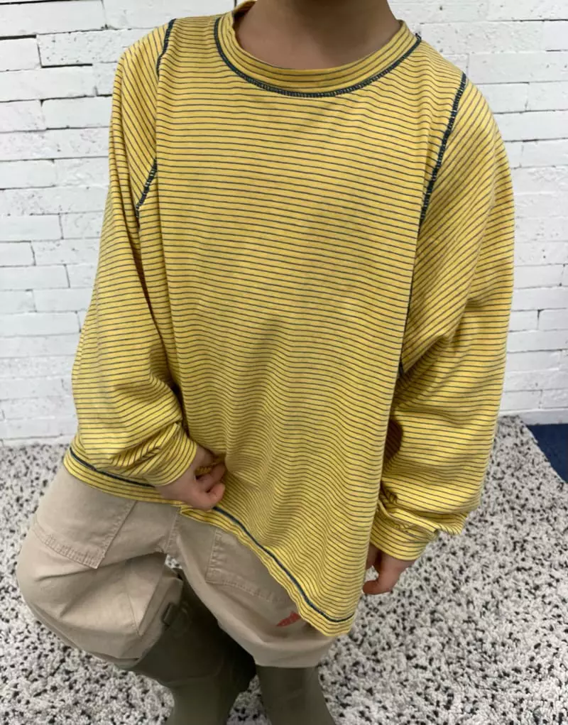 Fine Studio - Korean Children Fashion - #kidsshorts - Roy Stripes Tee - 7
