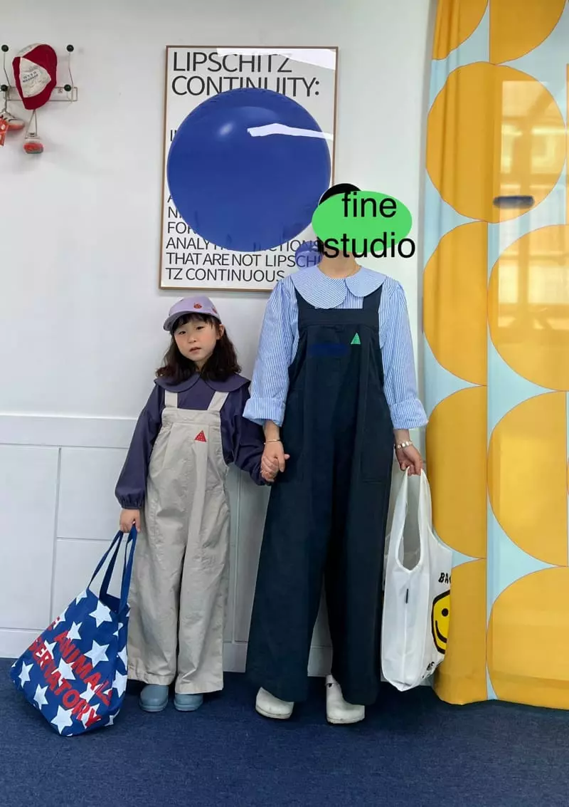 Fine Studio - Korean Children Fashion - #kidsshorts - Bio Dungarees Pants with Mom - 4