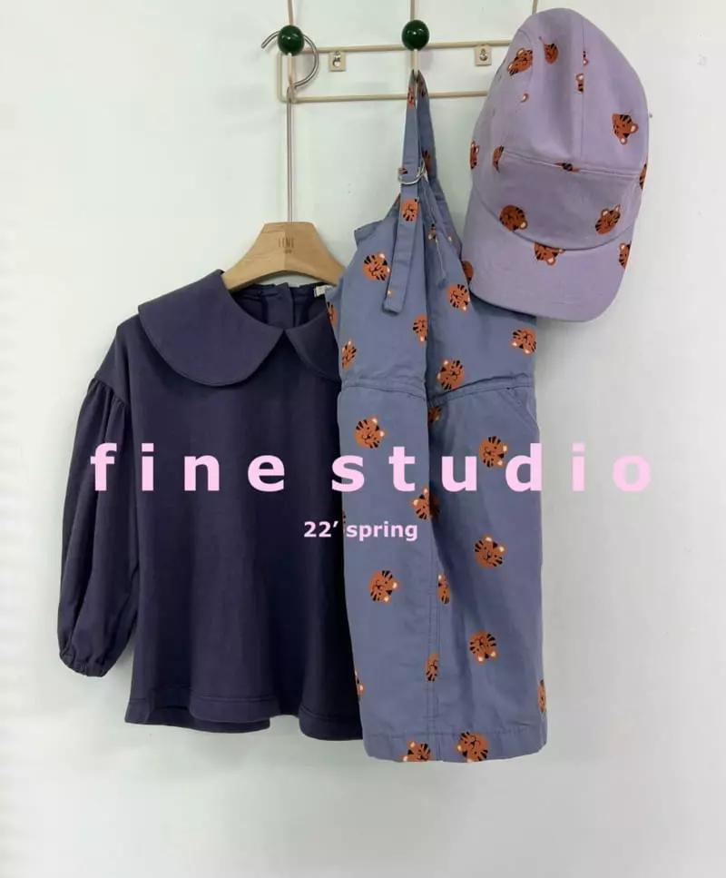 Fine Studio - Korean Children Fashion - #kidsstore - Tiger Dungarees One-piece - 2