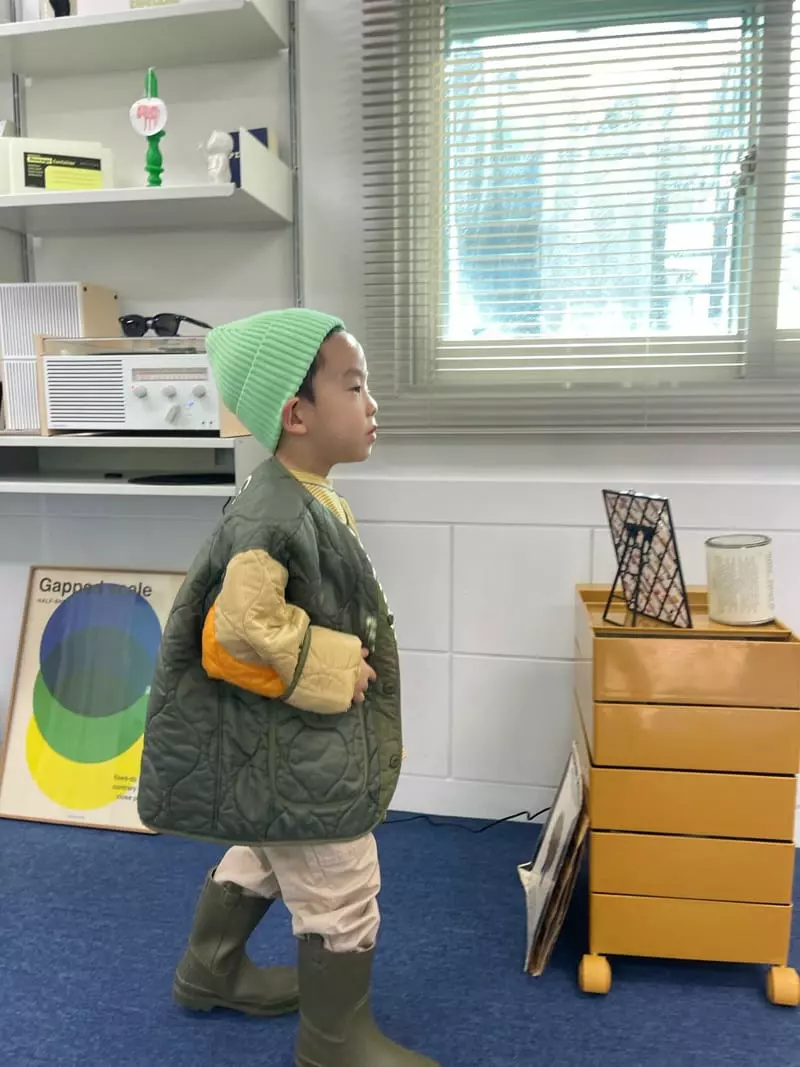 Fine Studio - Korean Children Fashion - #minifashionista - Color Quilitng Jacket with Mom - 3