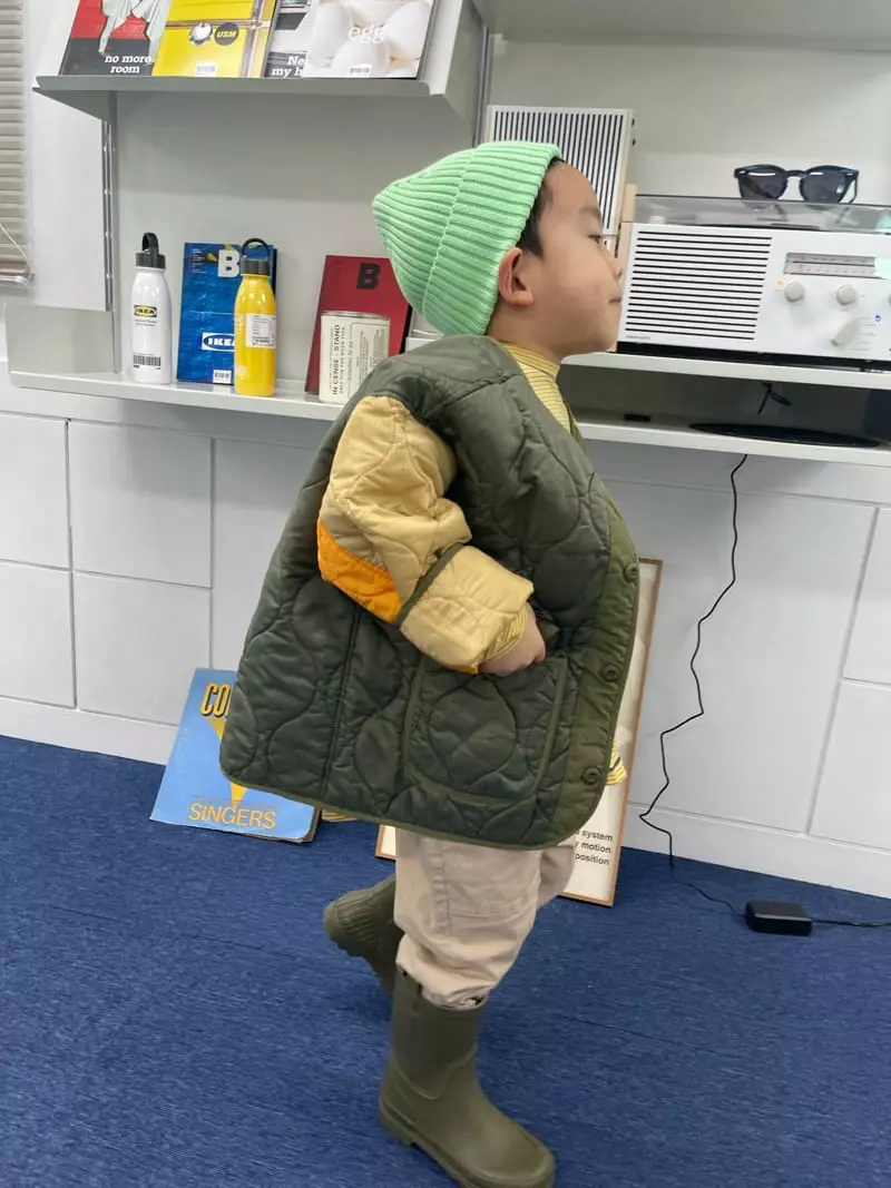 Fine Studio - Korean Children Fashion - #minifashionista - Color Quilitng Jacket with Mom - 4
