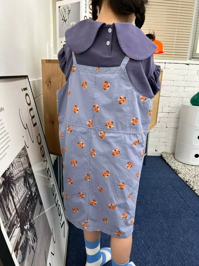 Fine Studio - Korean Children Fashion - #prettylittlegirls - Tiger Dungarees One-piece - 8