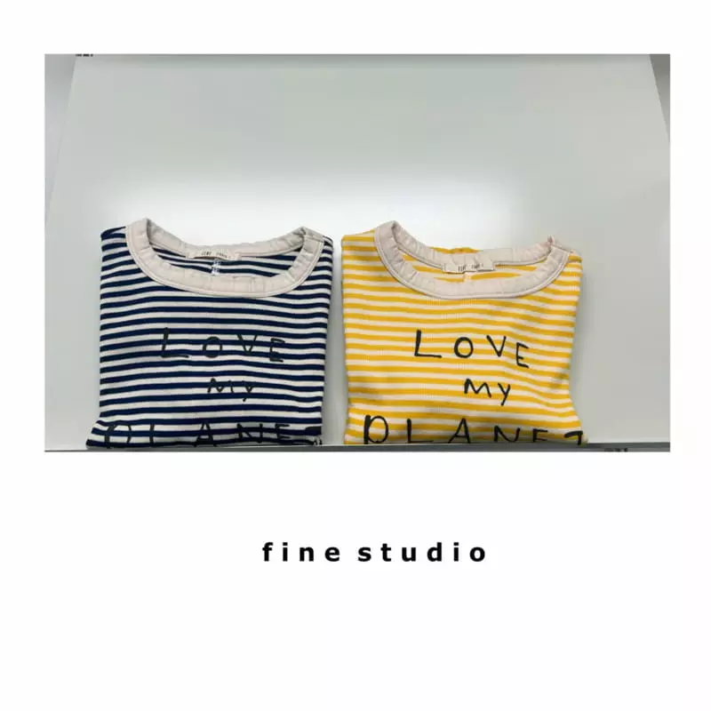 Fine Studio - Korean Children Fashion - #toddlerclothing - Love Stripes Tee